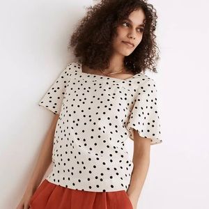 NWT Madewell || Lightspun Harlow Square-Neck Top